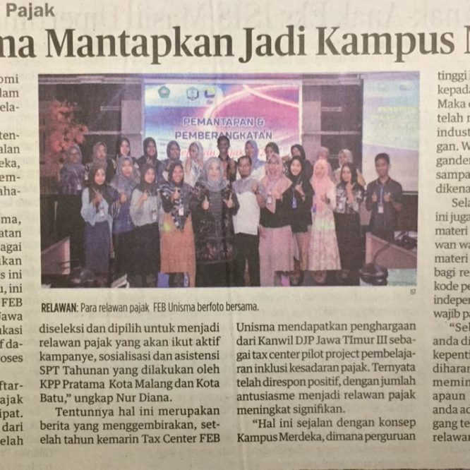 BERITA SEPUTAR UNISMA TANGGAL 20 FEBRUARI 2020