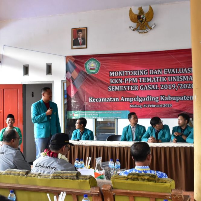 Monitoring dan Evaluasi KKN-PPM Tematik Unisma Malang Kecamatan Ampelgading Kab Malang