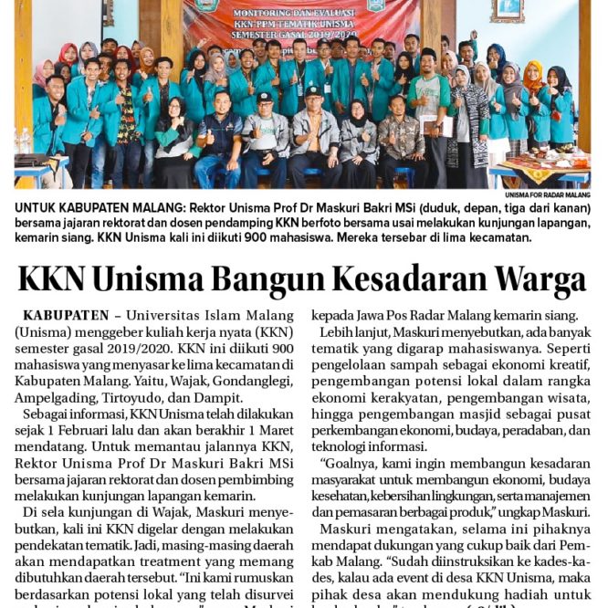 Berita Seputar Unisma Tanggal 26 Februari 2020