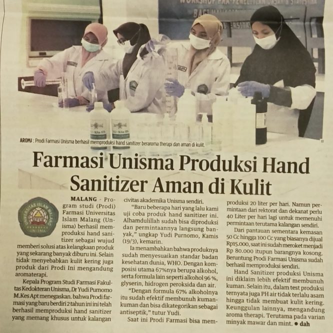 Berita Seputar Unisma Jum’at 20 Maret 2020