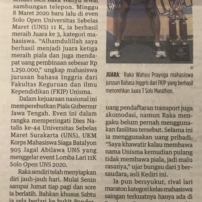 Berita Seputar Unisma Selasa 24 Maret 2020