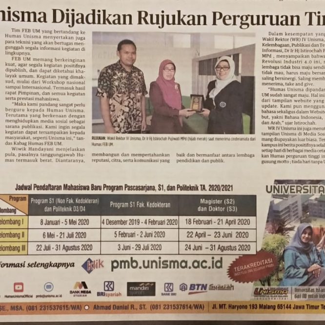 Berita Seputar Unisma Kamis 26 Maret 2020