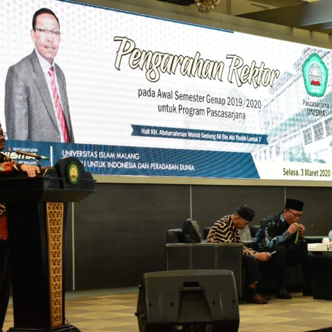 Pengarahan Rektor Awal Perkuliahan Semester Genap 2019/2020 Pascasarjana