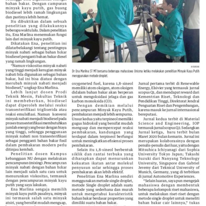 Berita Seputar Unisma Jum’at 24 April 2020
