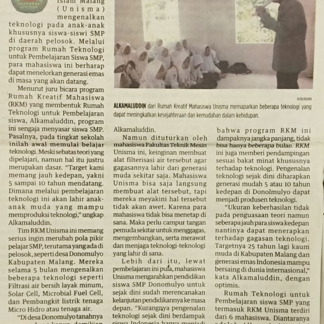 Berita Seputar Unisma Rabu 29 April 2020