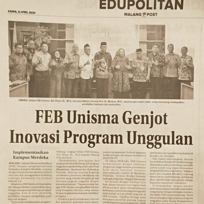Berita Seputar Unisma Kamis 9 April 2020