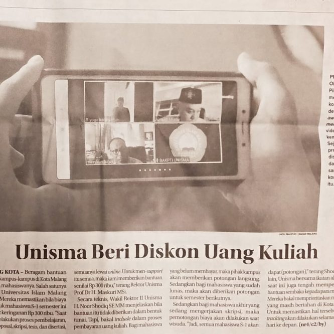 Berita Seputar Unisma Senin 13 April 2020