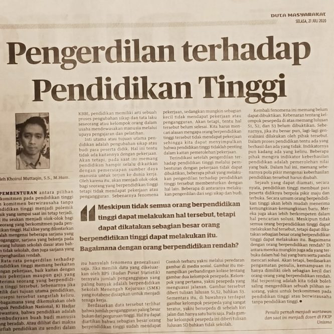 Berita Seputar Unisma Selasa 21 Juli 2020