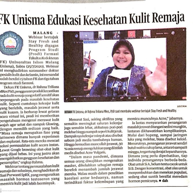 Berita Seputar Unisma Senin 27 Juli 2020