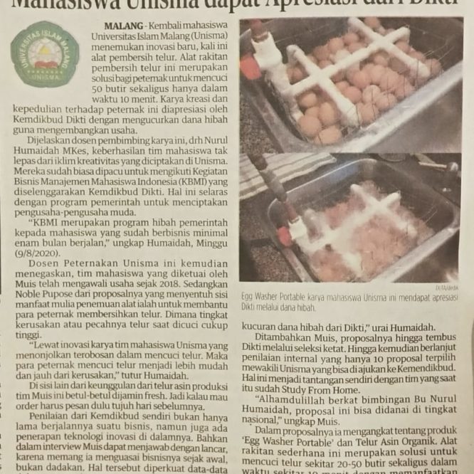 Berita Seputar Unisma Senin 10 Agustus 2020