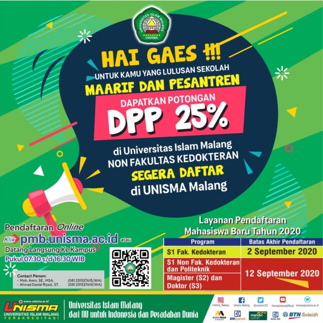 BERITA SEPUTAR UNISMA SABTU 15 AGUSTUS 2020