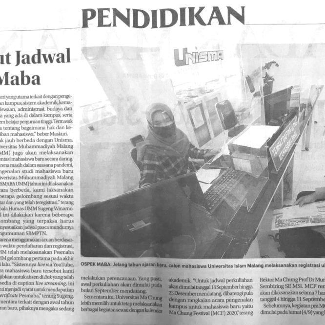 Berita Seputar Unisma Senin 24 Agustus 2020