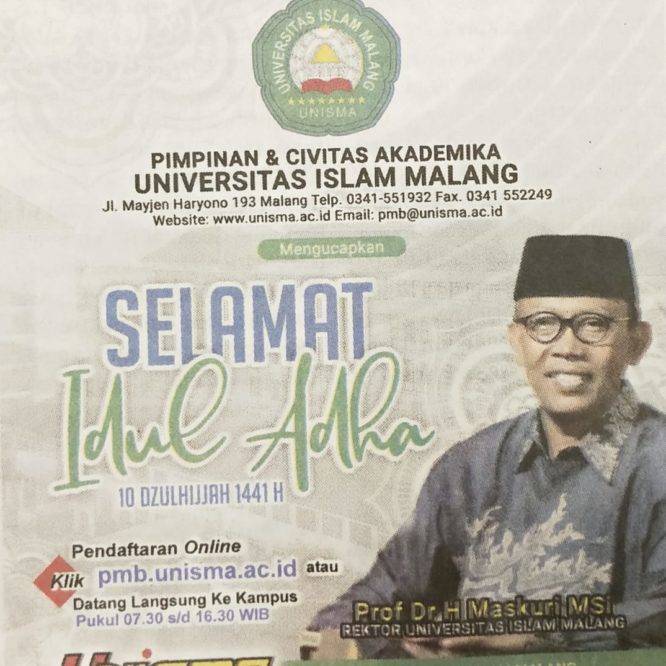 BERITA SEPUTAR UNISMA SENIN 3 AGUSTUS 2020