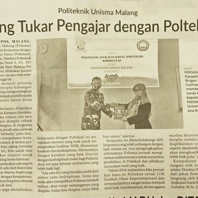 Berita Seputar Unisma Jum’at 18 September 2020