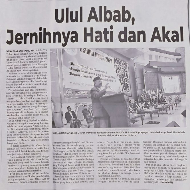 BERITA SEPUTAR UNISMA 9 OKTOBER 2020