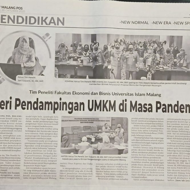 BERITA SEPUTAR UNISMA RABU 28 OKTOBER 2020