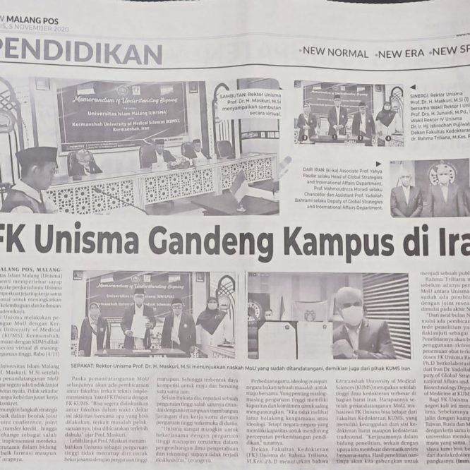 BERITA SEPUTAR UNISMA KAMIS 5 NOVEMBER 2020