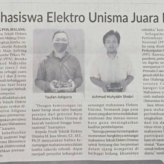 BERITA SEPUTAR UNISMA 23 DESEMBER 2020