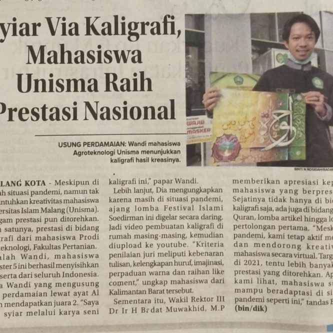 BERITA SEPUTAR UNISMA KAMIS 3 DESEMBER 2020