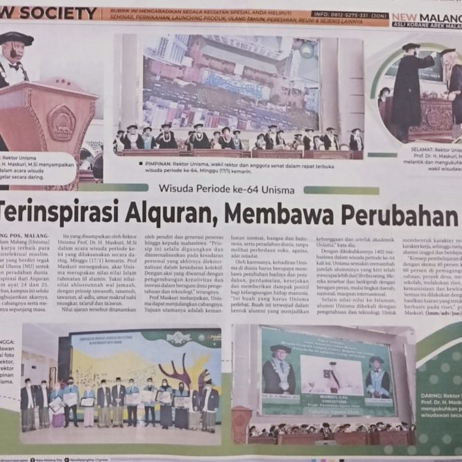 BERITA SEPUTAR UNISMA SENIN 18 JANUARI 2020
