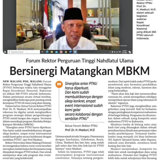 BERITA SEPUTAR UNISMA KAMIS 25 FEBRUARI 2021