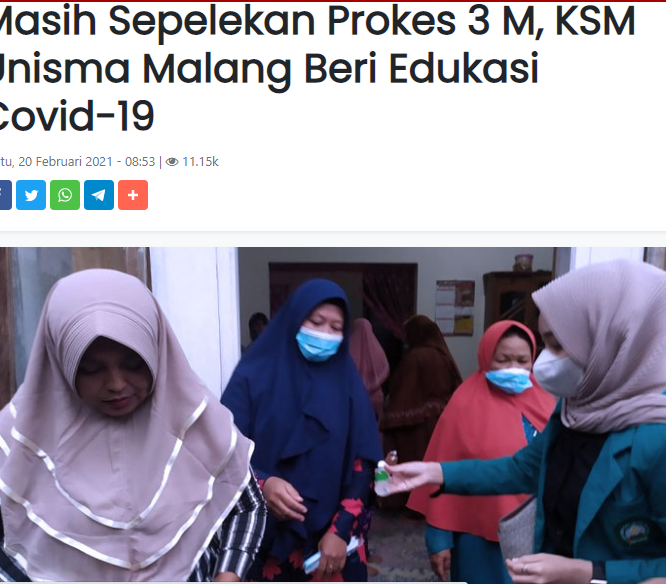 Masih Sepelekan Prokes 3M, Mahasiswa KSM Beri Edukasi Covid-19