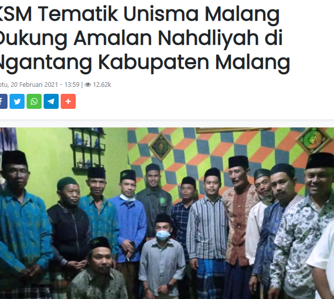 Mahasiswa KSM Tematik Dukung Amalan Nahdliyah di Ngantang Kabupaten Malang