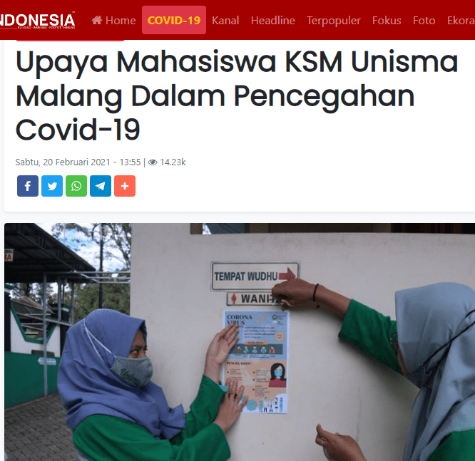 Upaya Mahasiswa KSM-Tematik Dalam Pencegahan Covid-19