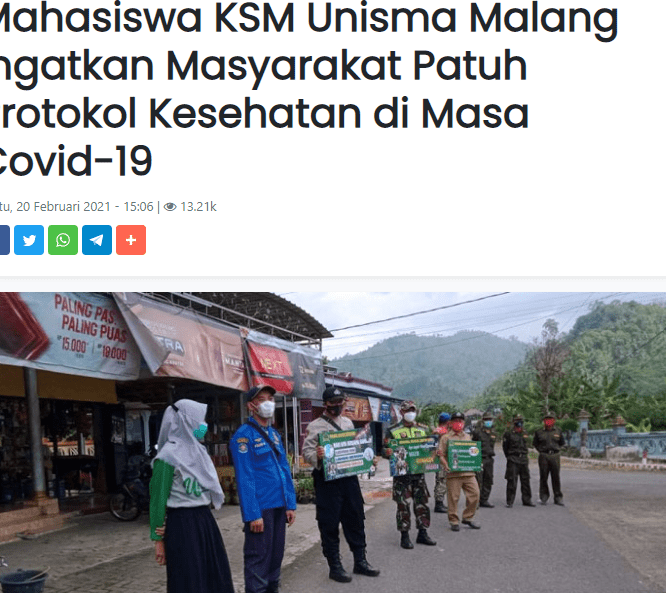 Mahasiswa KSM Ingatkan Masyarakat Patuh Protokol Kesehatan di Masa Covid-19
