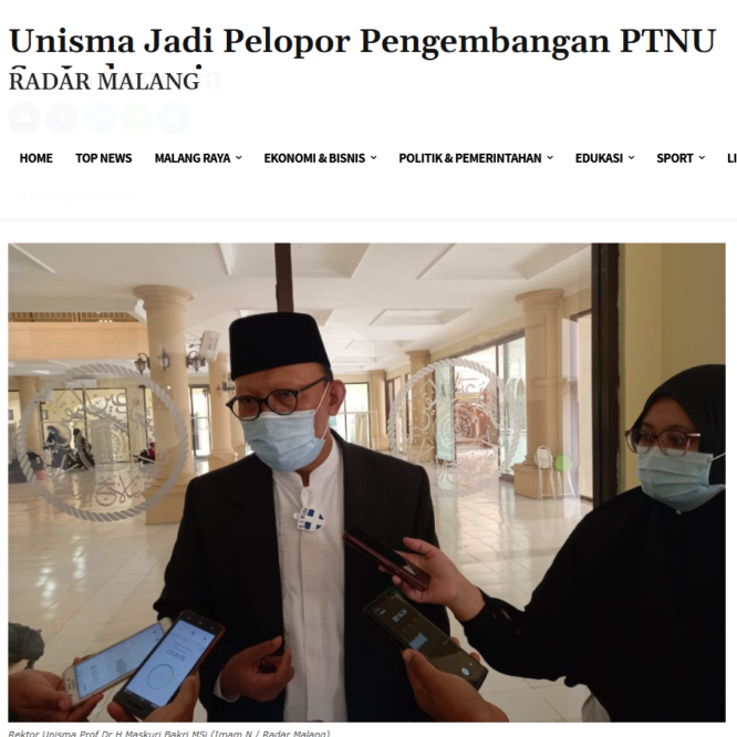 Unisma Jadi Pelopor Pengembangan PTNU Se-Indonesia
