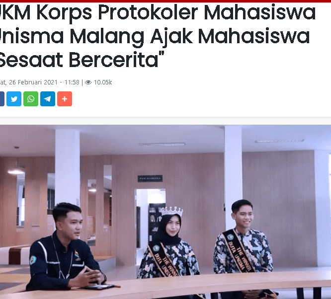UKM Korps Protokoler Mahasiswa Ajak Mahasiswa “Sesaat Bercerita”