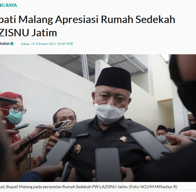 Rektor Unisma dan Bupati Malang Apresiasi Rumah Sedekah LAZISNU Jatim