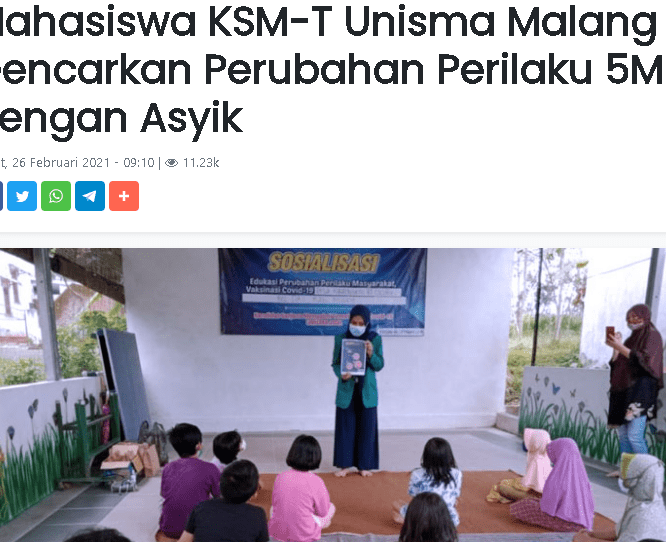 Mahasiswa KSM-T Gencarkan Perubahan Perilaku 5M dengan Asyik