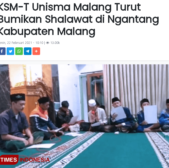Mahasiswa KSM-T Turut Bumikan Shalawat di Ngantang Kabupaten Malang
