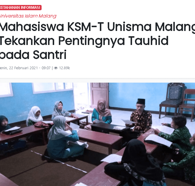 Mahasiswa KSM-T Tekankan Pentingnya Tauhid pada Santri