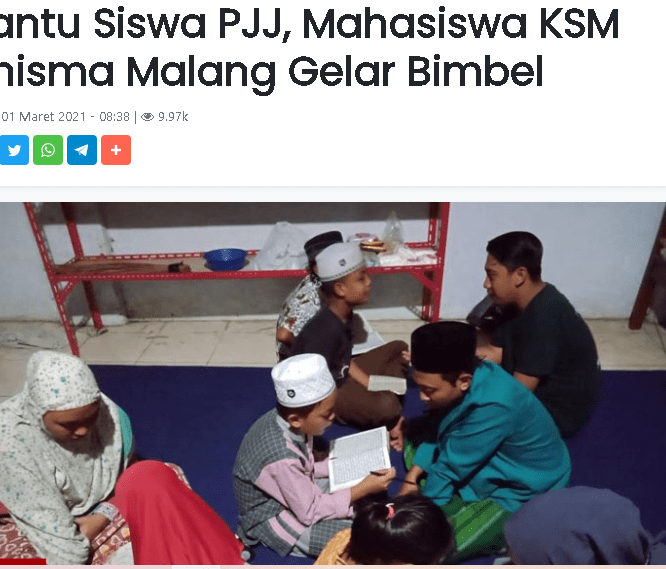 Bantu Siswa PJJ, Mahasiswa KSM Gelar Bimbel