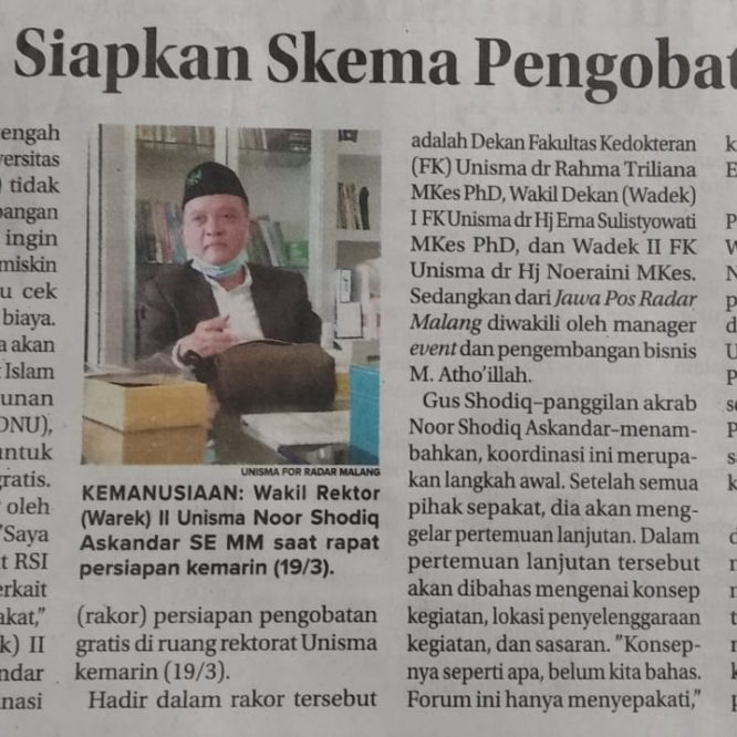 BERITA SEPUTAR UNISMA SABTU 20 MARET 2021
