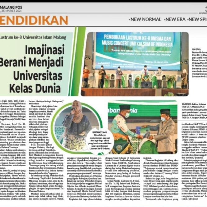 BERITA SEPUTAR UNISMA JUM`AT 26 MARET 2021