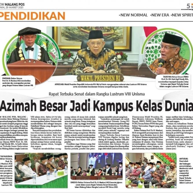 BERITA SEPUTAR UNISMA SENIN 29 MARET 2021