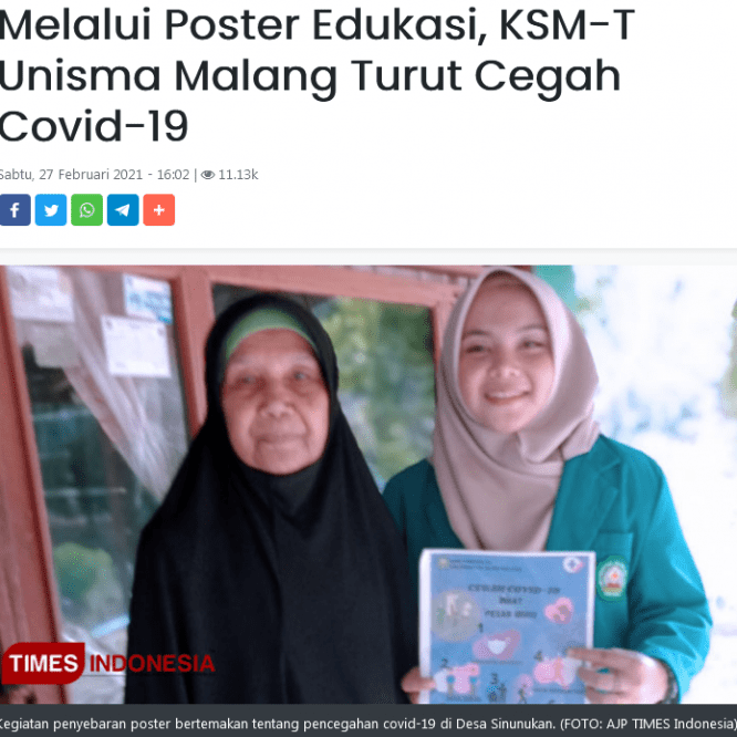 Melalui Poster Edukasi, KSM-T Turut Cegah Covid-19