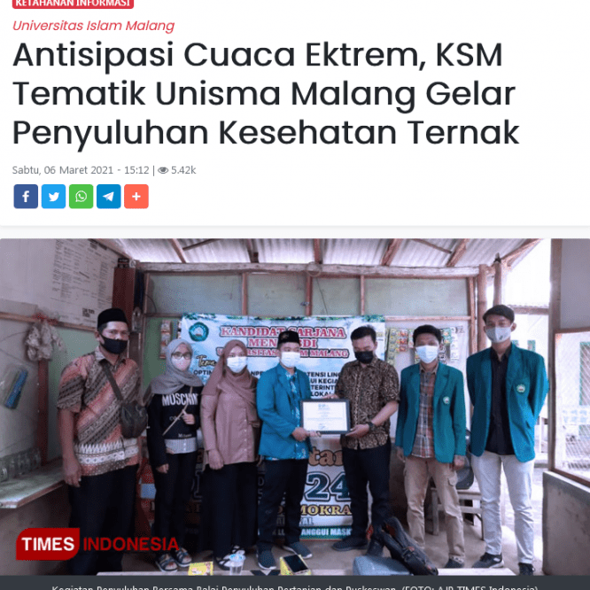 Antisipasi Cuaca Ekstrem, KSM Tematik Gelar Penyuluhan Kesehatan Ternak