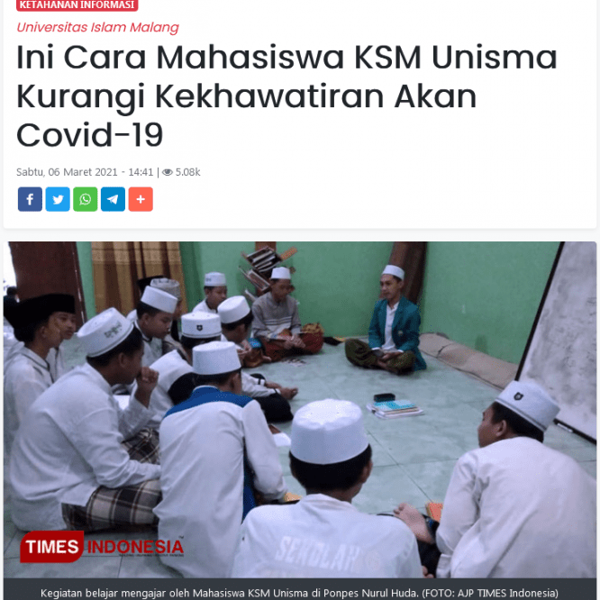 Ini Cara Mahasiswa KSM Tematik Kurangi Kekhawatiran Akan Covid-19