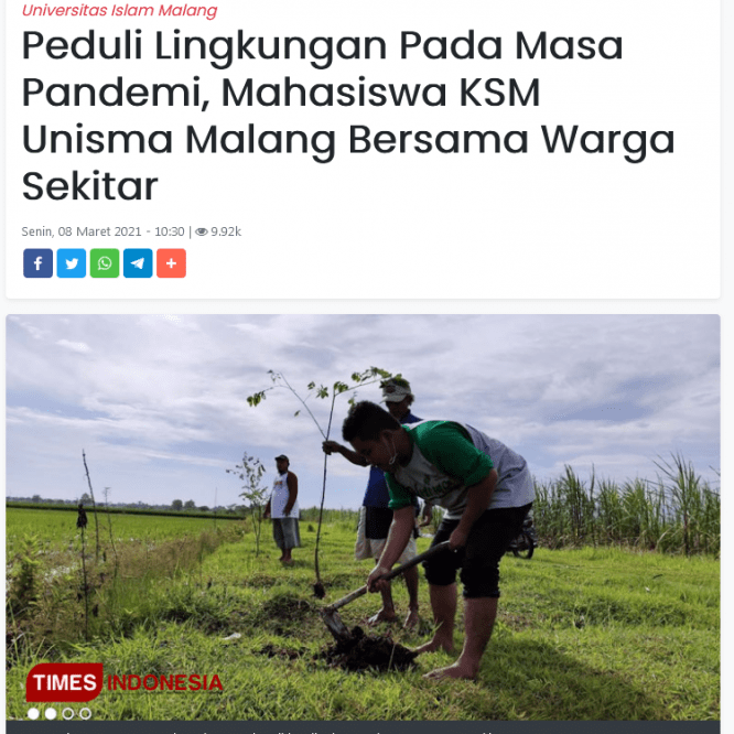 Peduli Lingkungan Pada Masa Pandemi, Mahasiswa KSM Bersama Warga Sekitar