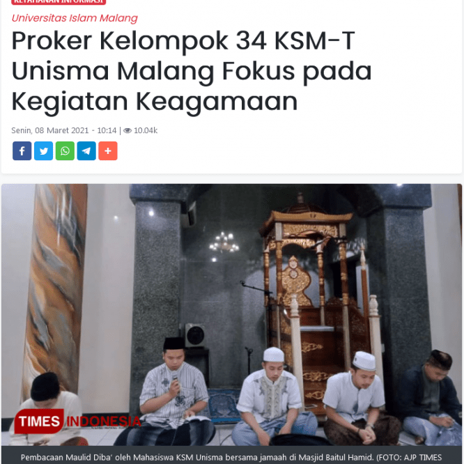 Proker Kelompok 34 KSM-T Fokus pada Kegiatan Keagamaan