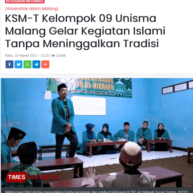 KSM-T Kelompok 09 Gelar Kegiatan Islami Tanpa Meninggalkan Tradisi