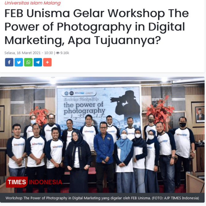 FEB Unisma Gelar Workshop The Power of Photography in Digital Marketing