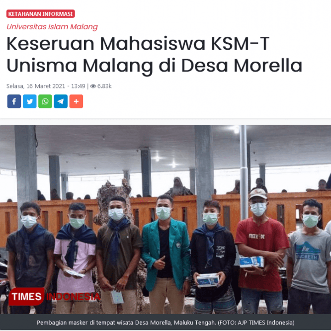 Keseruan Mahasiswa KSM-T Unisma Malang di Desa Morella