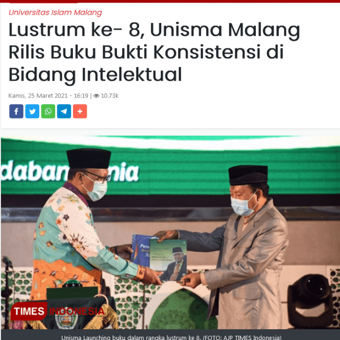 Lustrum ke- 8, Unisma Malang Rilis Buku Bukti Konsistensi di Bidang Intelektual