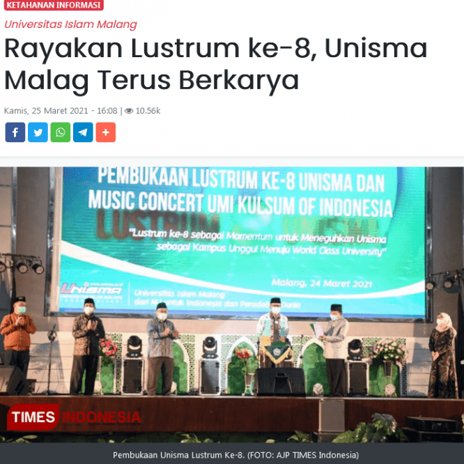 Rayakan Lustrum ke-8, Unisma Malag Terus Berkarya