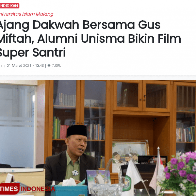 Ajang Dakwah Bersama Gus Miftah, Alumni Unisma Bikin Film Super Santri